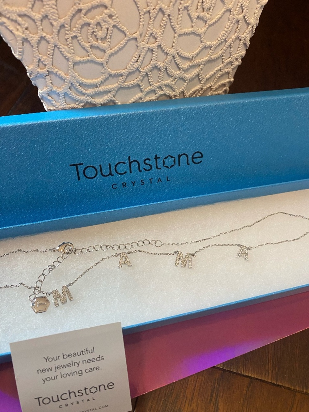 MAMA NECKLACE BY TOUCHSTONE CRYSTAL NEW MSRP $99